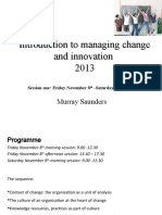 Introduction To Managing Change and Innovation 2013