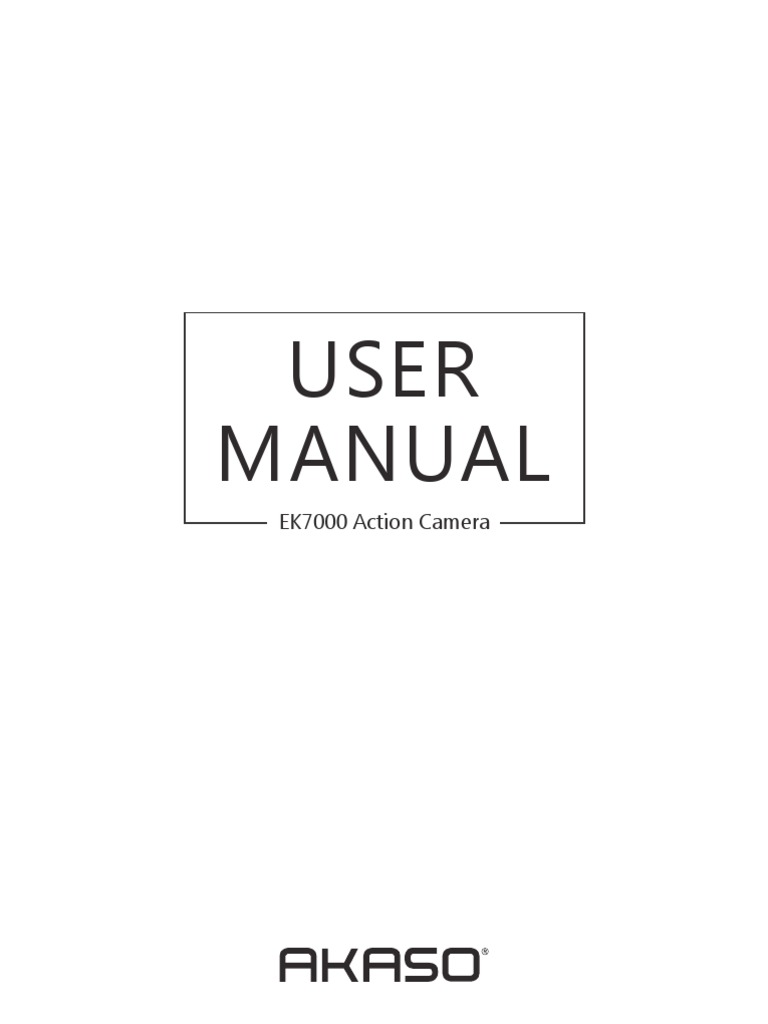 AKASO EK7000 Action Camera User Manual Download Free PDF Shutter (Photography) Camera
