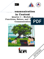 Oralcommunication11 q1 Mod1 Functionsnatureandprocessofcommunication Finalrevisionv4