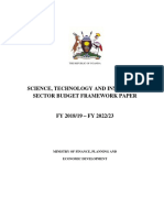 18 Science, Technology and Innovation Sector Budget Framework Paper FY 2018'2019 - 2022'2023