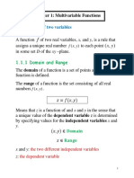 1.1 Functions of Two Variables