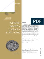 Money of Prince Lazar Minted in Novo Brdo During His Reign