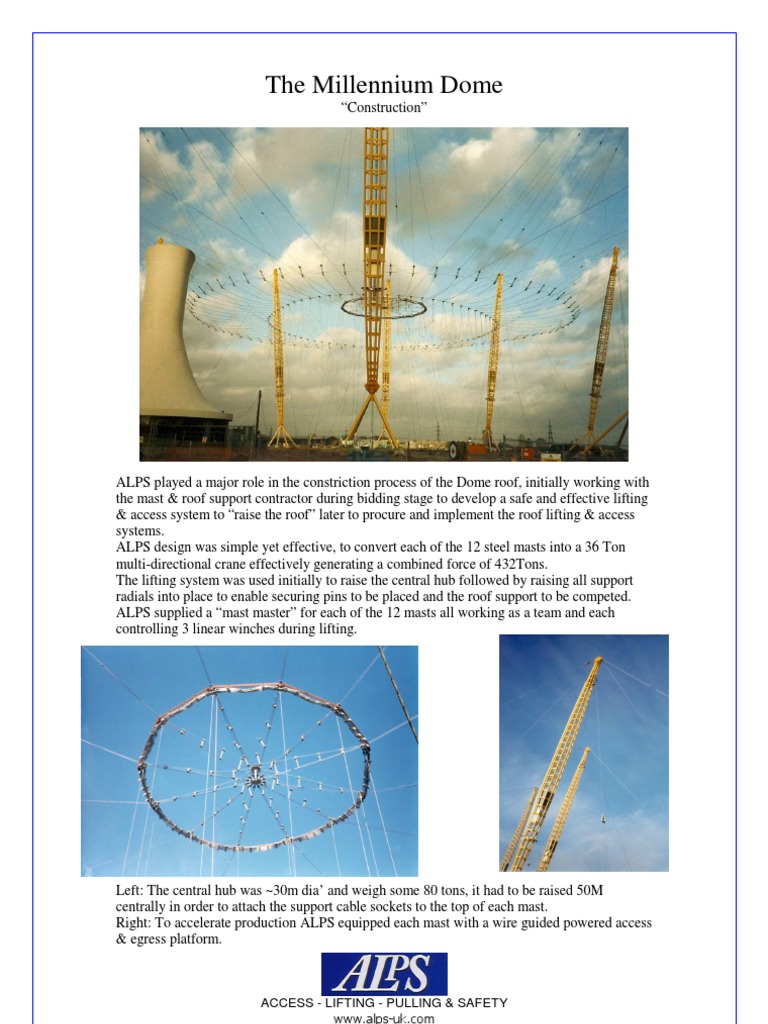 Millennium dome construction details picture