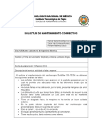 Solicitud de Mantenimiento Correcctivo