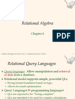 Relational Algebra: Database Management Systems 3ed, R. Ramakrishnan and J. Gehrke 1