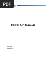 BOSS API Manual: April 2019