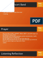 Today in Concert Band: - Prayer - Check-In - Let's Look at Some of Those Warm-Ups! - Listening