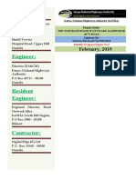 KeNHA Monthly Report on Maintenance of Nyaru-Kamwosor Road