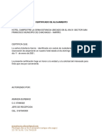 Certificado de Alojamiento PDF