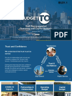 City of Toronto 2021 Capital and Operating Budget