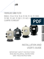Triton Fiberglass Sand Filter Installation and Users Guide English French Spanish PDF