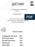 Introduction to Digital Control Systems