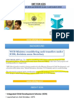 DBT Cash Transfers Recommended for ICDS