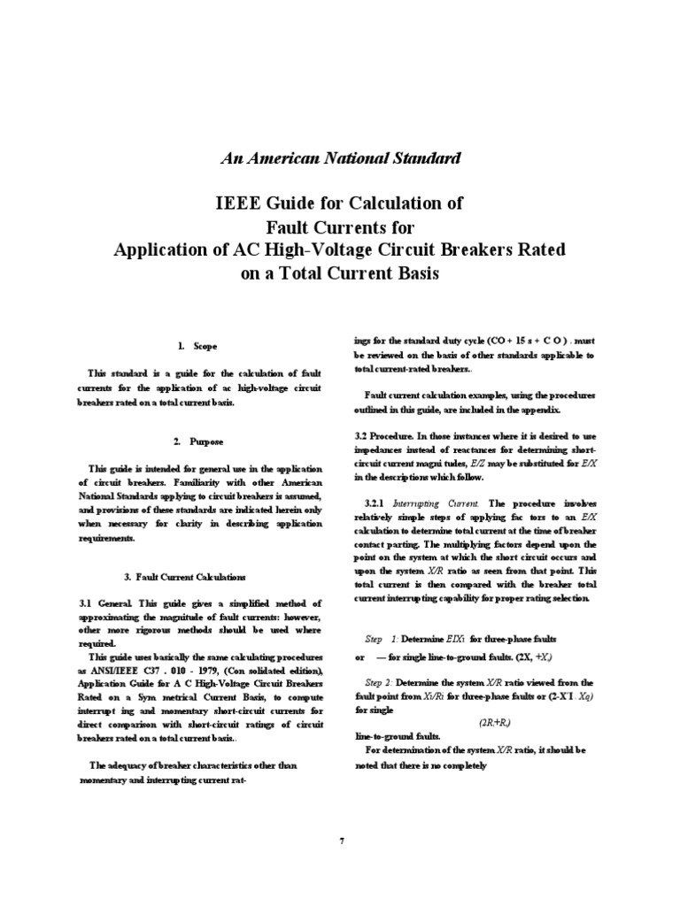 Fault Current Calculation Guide for Breakers | PDF | Alternating ...