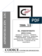 Tema 14. El Presupuesto I