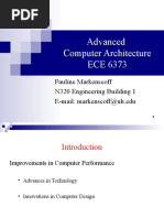 Advanced Computer Architecture ECE 6373: Pauline Markenscoff N320 Engineering Building 1 E-Mail: Markenscoff@uh - Edu