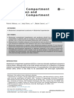 Abdominal Compartment Hypertension and Abdominal Compartment Syndrome