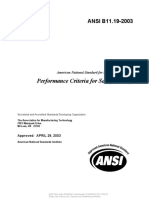 Performance Criteria For Safeguarding: ANSI B11.19-2003