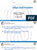 2021 Philsys Deliverables: Marilyn T. Estrada