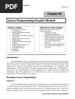 Linear Programming-Graphic Method: Chapter-04