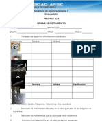 Reporte Práctica No.1 Quimica General