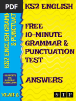 Free Grammar Punctuation Test KS2 10 Minutes Answers STP Books PDF