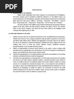 Partial Audit Plan A. Background of The Company Jollibee Foods Corporation (The Parent Company) Was Incorporated in The Philippines