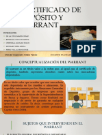 Certificado de Depósito y Warrant