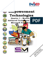 Empowerment Technologies: Quarter 1 - Module 6: Advanced Techniques Using Microsoft Powerpoint