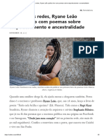 Sucesso Nas Redes, Ryane Leão Publica Livro Com Poemas Sobre Empoderamento e Ancestralidade