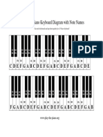 Printable Piano Keyboard