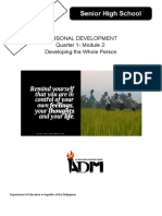 Personal Development Quarter 1-Module 2: Developing The Whole Person