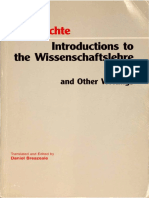 Fichte Introductions To The Wissenschaftslehre and Other Writings (1797-1800)
