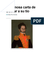La Famosa Carta de Bolívar A Su Tío