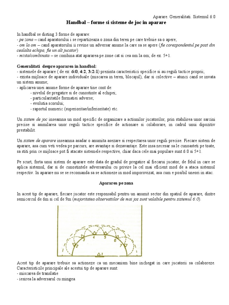 Handbal Aparare | PDF