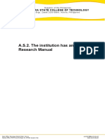 A.S.2. The Institution Has An Approved Research Manual: Aurora State College of Technology