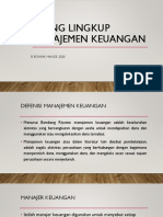 Ruang Lingkup Manajemen Keuangan - 2020 PDF