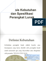 Analisis Kebutuhan Dan Spesifikasi Perangkat Lunak