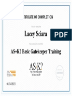 Certificate Ask Basic Gatekeeper Training 5fa50bfeb1eebf5ab10f9ad3