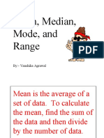 Mean, Median, Mode, and Range: By:-Vanshika Agrawal