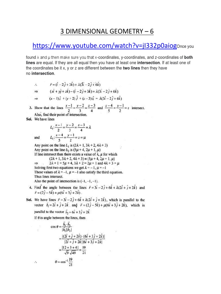 Geometry Intersection Guide | PDF | Science & Mathematics | Young Adult