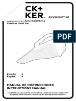 Aspiradora Black&Decker CWV9610SPT AR Manual
