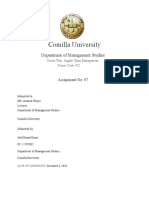 Comilla University: Department of Management Studies