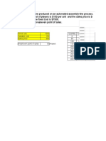 Breakeven Analysis Problems For Class Practice OM 2019