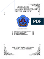 JENIS JENIS PELAYANA DI RESTAURANT Buffet Service