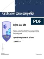 Certificate of Course Completion: Rolynn Anne Alba Rolynn Anne Alba