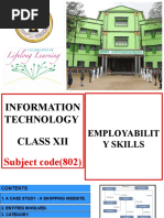 Information Technology (802) - Class 12 - Employability Skills - Unit 3 - Basic Ict Skills - IV - Session 1