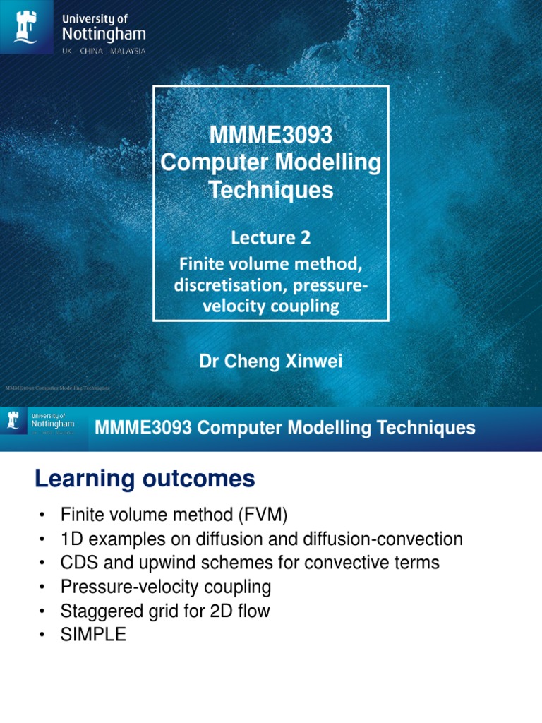 Finite Volume Method in CFD Analysis | PDF | Equations | Fluid Dynamics
