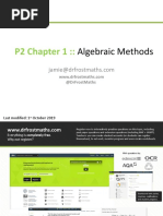 P2 Chapter 1::: Algebraic Methods