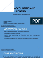 CA1 Introduction To Cost Accounting and Control